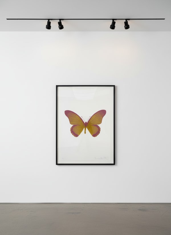 Damien Hirst - Souls IV (Oriental Gold, Longberry pink), 2010, Two color foil block print
