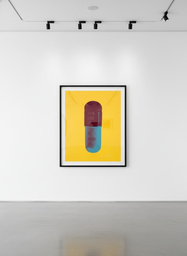 Damien Hirst - The Cure (Sunflower Yellow/Merlot/Sapphire), 2014, Silkscreen on Somerset Tub Sized 410gsm