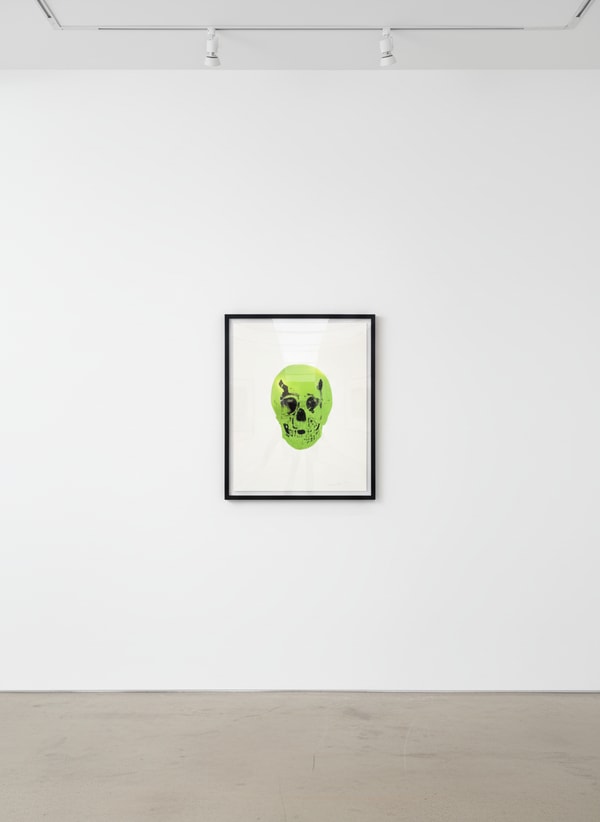 Damien Hirst - The Dead - Racing Green/Raven Black, 2009, Two colour foil blocks on arches paper