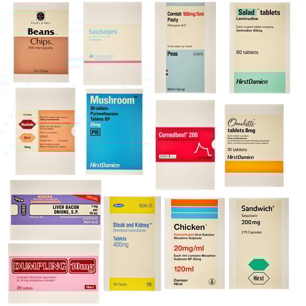 Damien Hirst - The Last Supper Portfolio, 1999, Colour silkscreen on paper (set of 13)