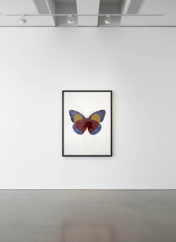 Damien Hirst - The Souls II (Chili Red - Frost Blue - Oriental Gold), 2010, Block Print