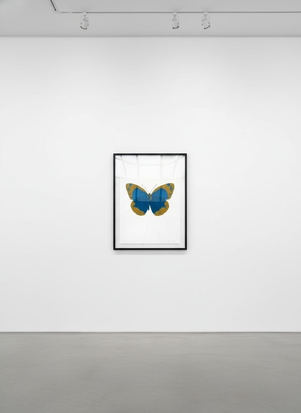 Damien Hirst - The Souls II - Turquoise/Oriental Gold/Blind Impression, 2010, 2 colour foil block on 300gsm Arches 88 arch...