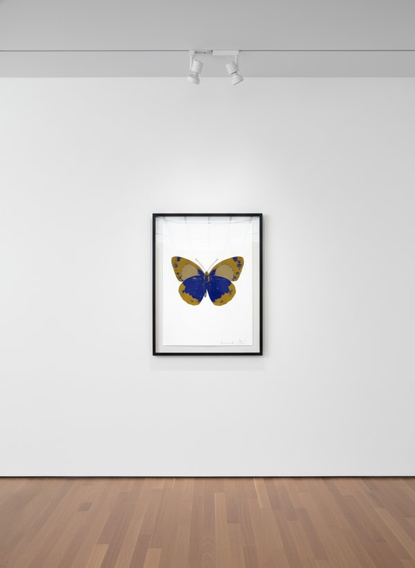 Damien Hirst - The Souls II - Westminster Blue/Oriental Gold/Cool Gold, 2010, 3 colour foil block on 300gsm Arches 88 arch...