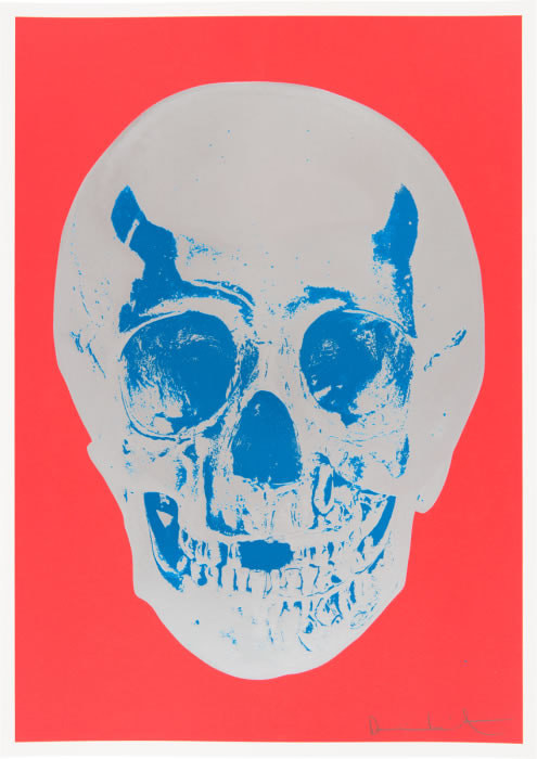 Damien Hirst - Till Death Do Us Part (Coral red/silver gloss/ true blue), 2012