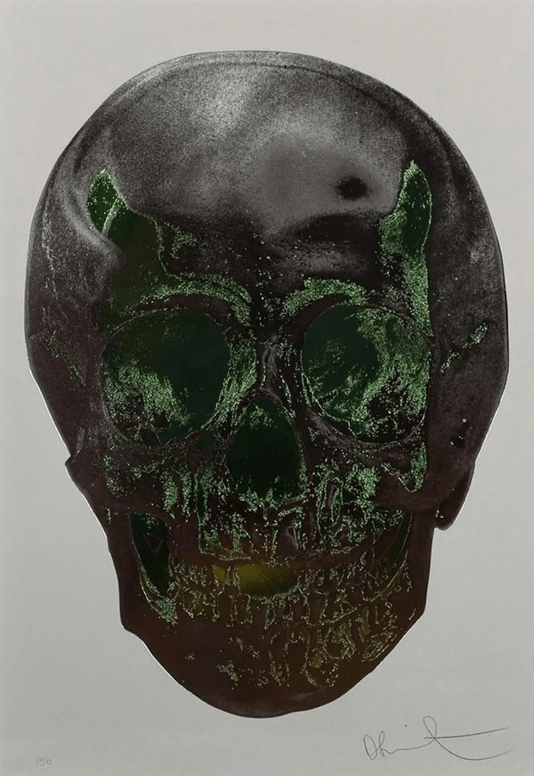Damien Hirst - Till Death Do Us Part (dove grey/gunmetal/leaf green), 2012