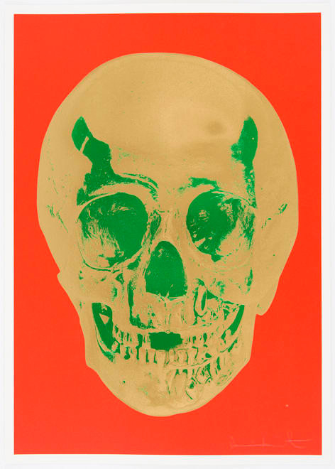 Damien Hirst - Till Death Do Us Part (Tme bright orange/ african gold/ emerald green), 2012