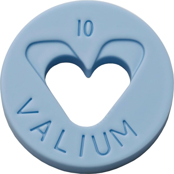 Damien Hirst - Valium 10mg Roche (Baby blue), 2014, Polyurethane resin with ink pigment