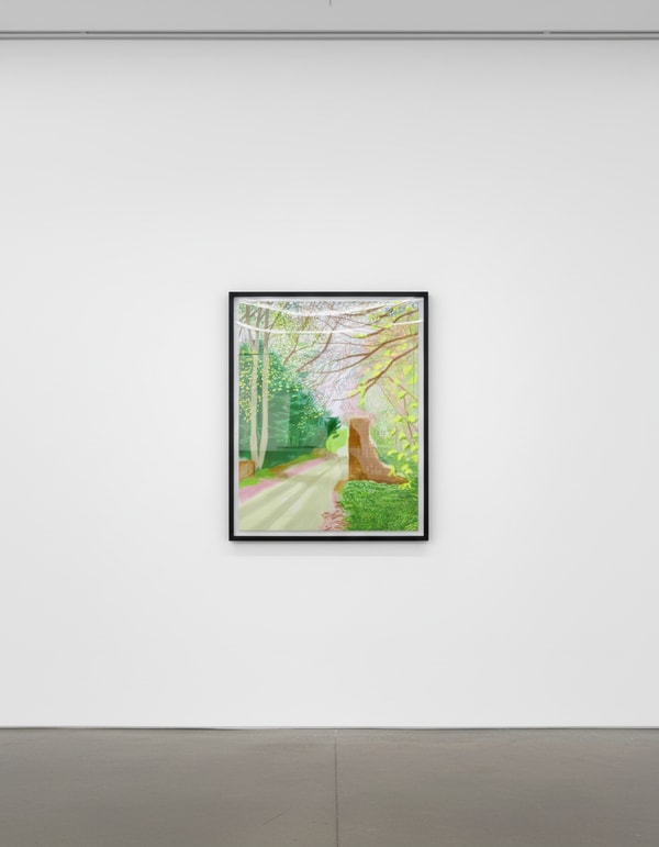 David Hockney - 17th April , from The Arrival of Spring in Woldgate , East Yorkshire , in 2011, 2011, iPad drawing in colo...
