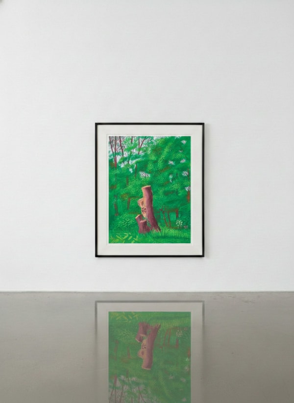 David Hockney - 22nd May, The Arrival of Spring in Woldgate, 2011, iPad drawing in colors printed on wove paper