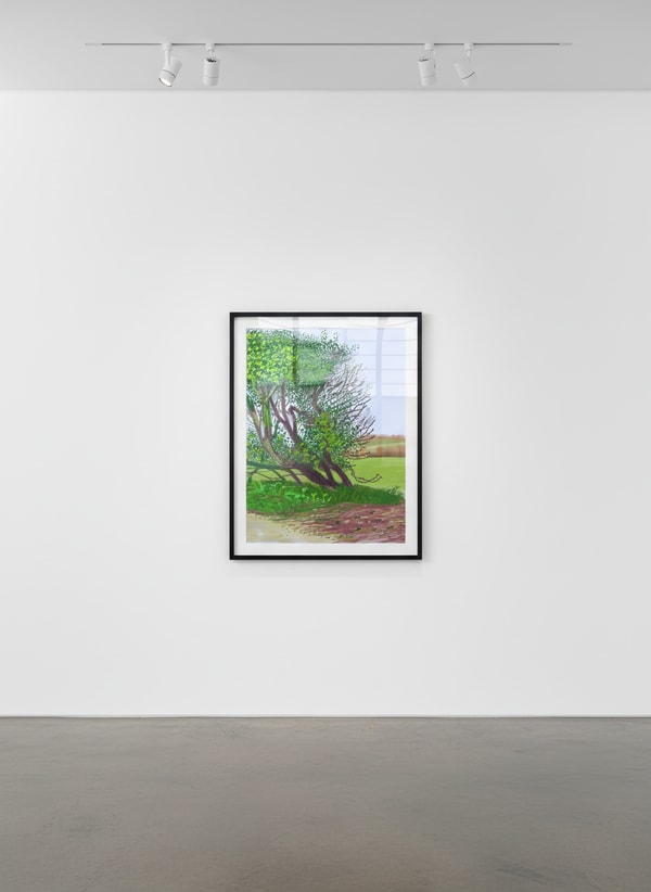 David Hockney - April 12th No. 1, The Arrival of Spring in Woldgate, East Yorkshire, 2011, iPad Drawing printed on paper