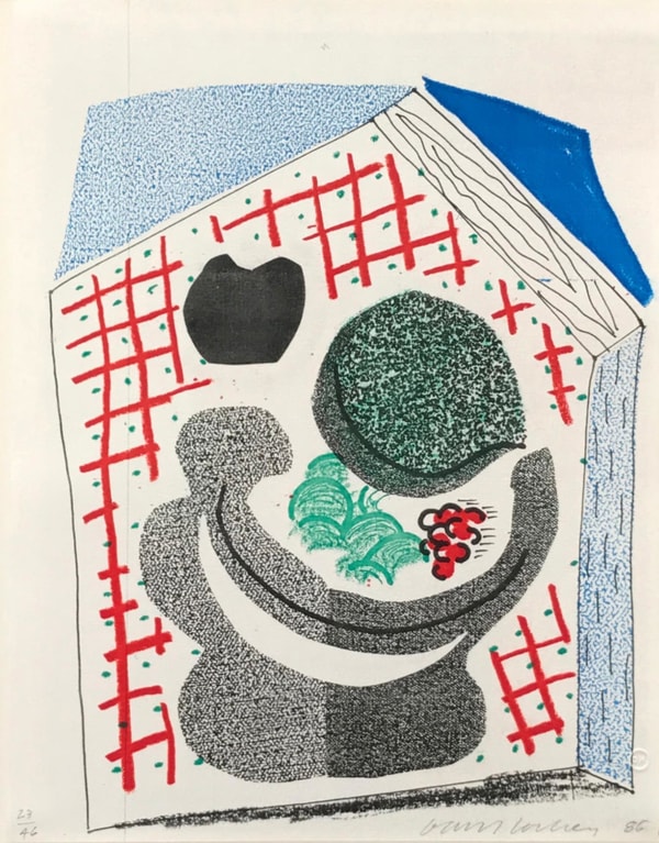 David Hockney - Bowl of Fruit, 1986