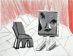 David Hockney - Celia with Chiar, 1986