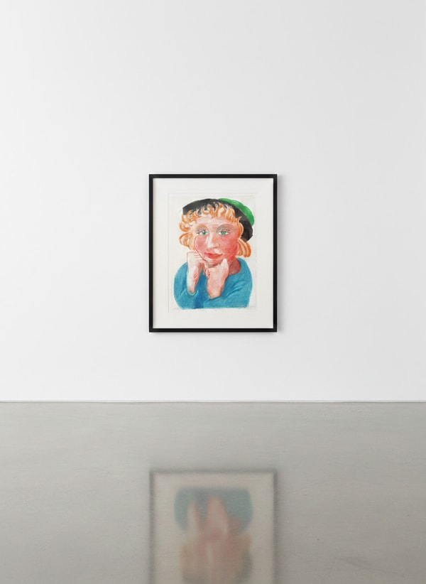 David Hockney - Celia with Green Hat, 1984