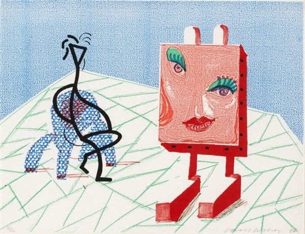 David Hockney - Celia With Guest, 1986