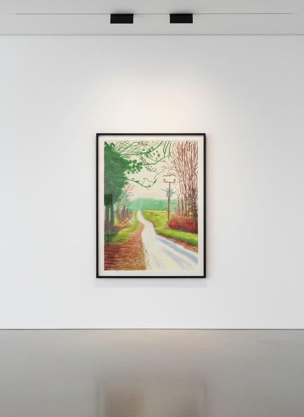 David Hockney - February 23rd, The Arrival of Spring in Woldgate, East Yorkshire, 2011, iPad Drawing printed on paper