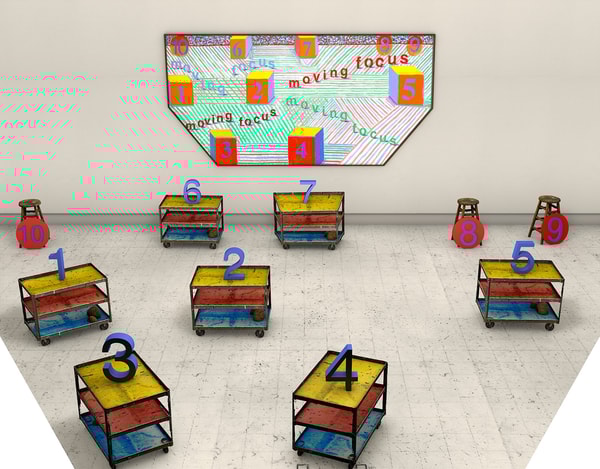 David Hockney - Focus Moving, 2018, Photographic drawing printed on paper, mounted on Dibond