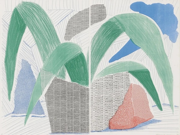David Hockney - Green, Grey and Blue Plant, 1986