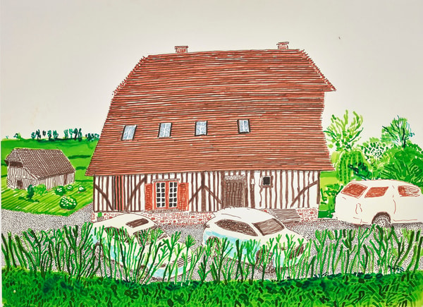 David Hockney - In Front of House Looking South, 2019