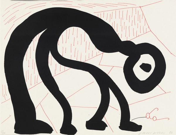 David Hockney - Man Looking For His Glasses, 1986