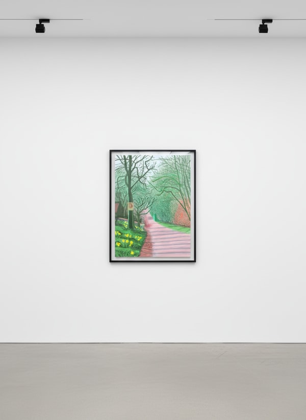 David Hockney - March 25th, The Arrival of Spring in Woldgate, East Yorkshire, 2011, iPad Drawing printed on paper