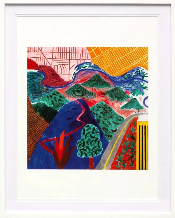 David Hockney - Outpost Drive, Hollywood, 2020