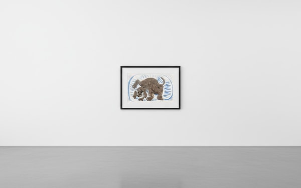 David Hockney - Stanley In a Basket, 1986, Home Made Print