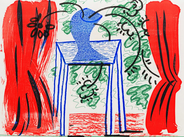 David Hockney - Still Life With Curtains, 1986