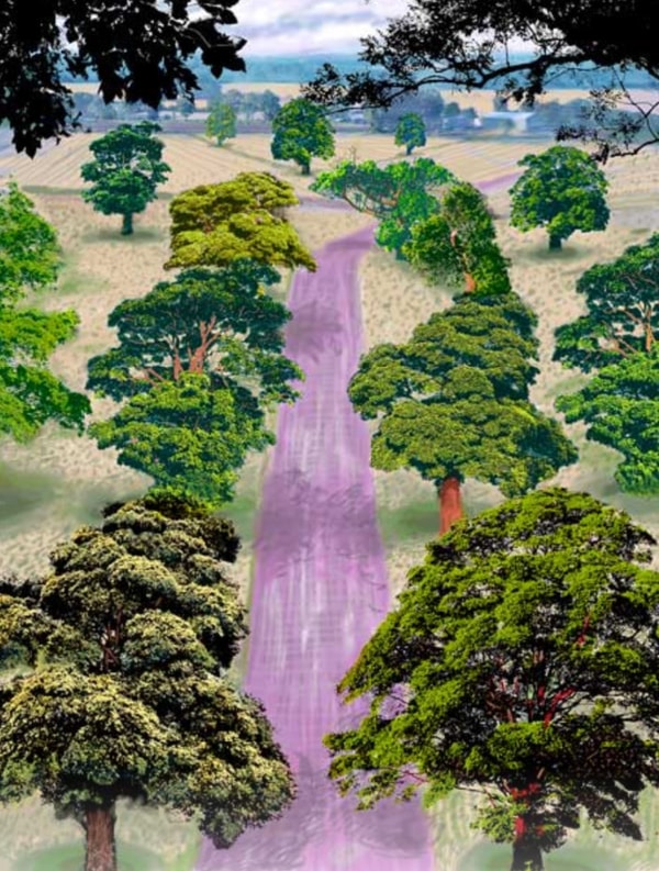 David Hockney - Summer Road Near Kilham, 2008