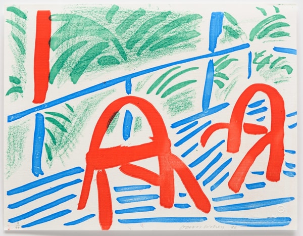 David Hockney - Two Red Chairs, 1986