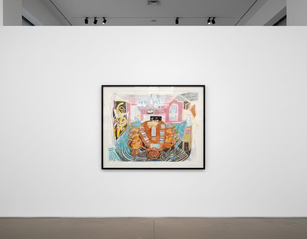 David Hockney - Tyler Dining Room, 1984, Lithograph