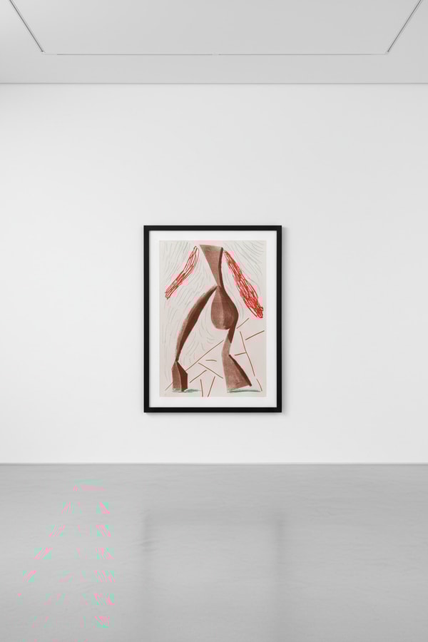 David Hockney - Walking, 1986, Home Made Print