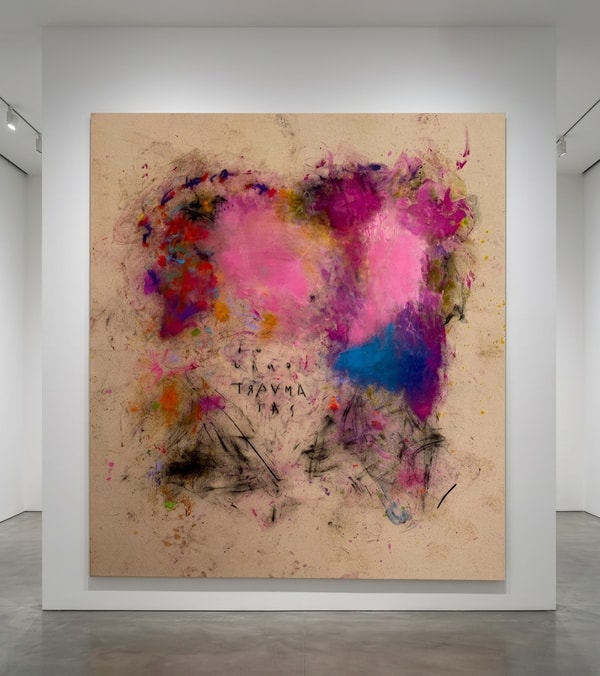 David Pher - In Vino Traumatas, 2026, Oil, Acryl, Charcoal on Linen