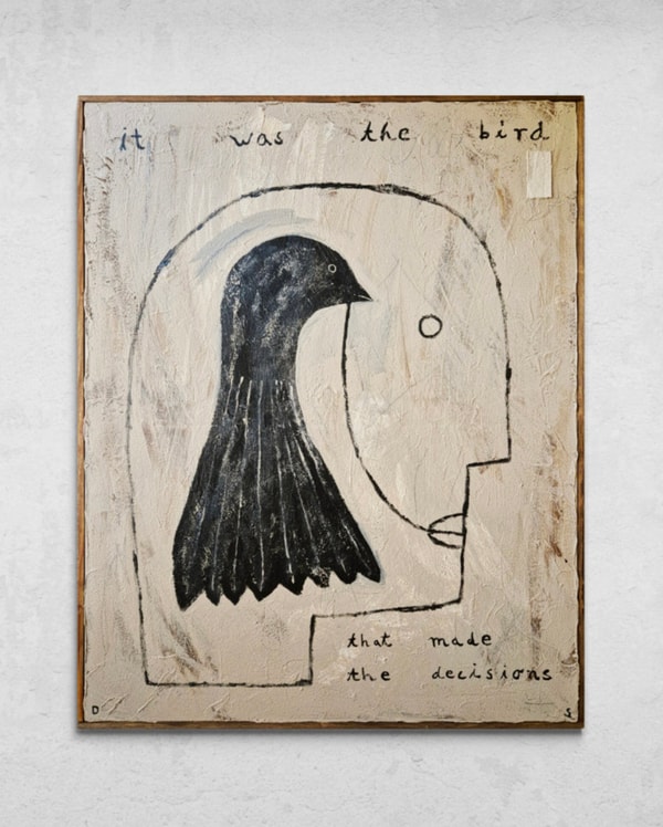 David Schmitt - It Was The Bird, 2025, Mixed media on canvas