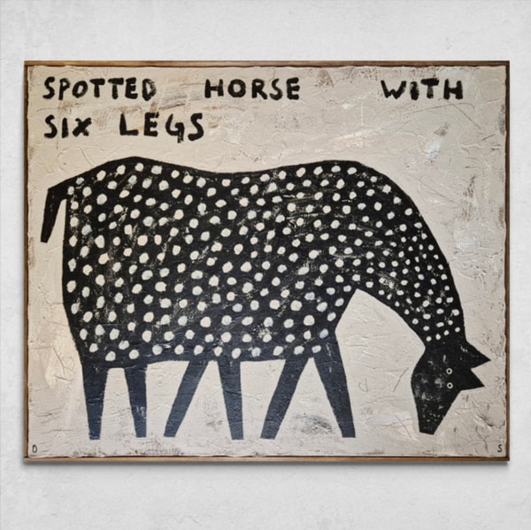 David Schmitt - Spotted Horse, 2025, Mixed media on canvas