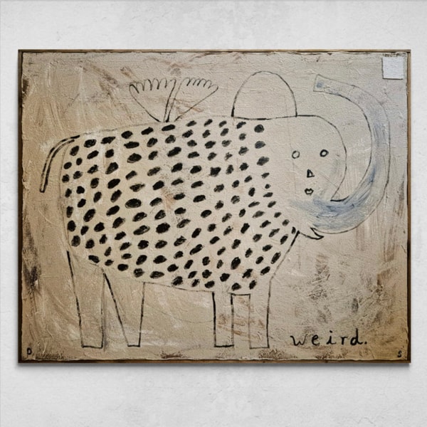 David Schmitt - Weird., 2025, Mixed media on canvas