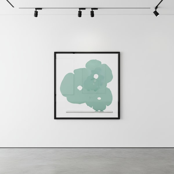 Donald Sultan - Aqua Poppies, 2021