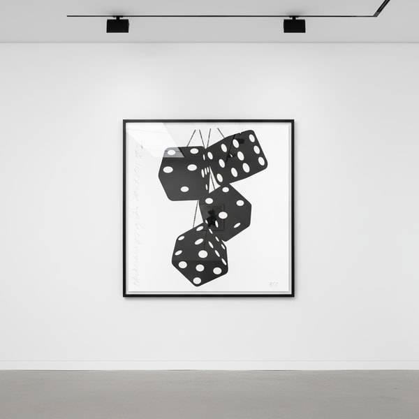 Donald Sultan - Black Fuzzy Dice, Nov 9, 2017