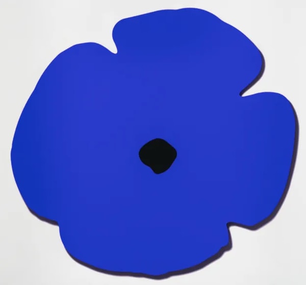 Donald Sultan - Blue Wall Poppy