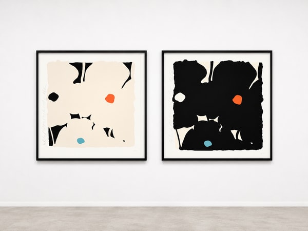Donald Sultan - Poppies with Colors (Suite of 2), 2026