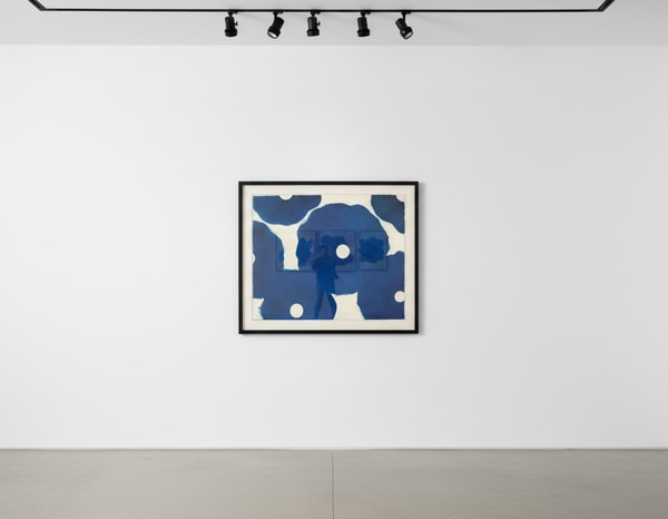 Donald Sultan - Six Poppies (blue), 2023