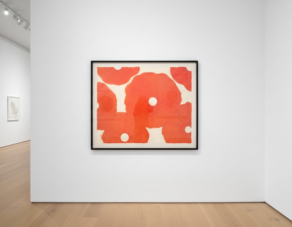 Donald Sultan - Six Poppies (red), 2023
