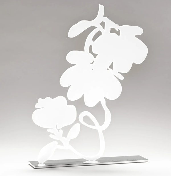 Donald Sultan - White Lantern Flowers, 2020