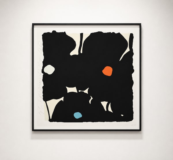 Donald Sultan - Black Poppies with Colors, 2026
