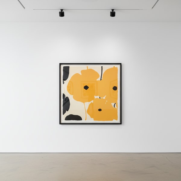 Donald Sultan - Yellow and Black Poppies, 2020
