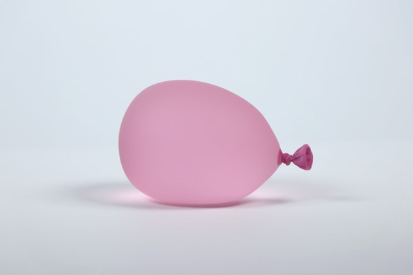 Dylan Martinez - Pink Water Balloon, 2024, Glass sculptures - hot sculpted, sandblasted, acid etched

The water balloons a...