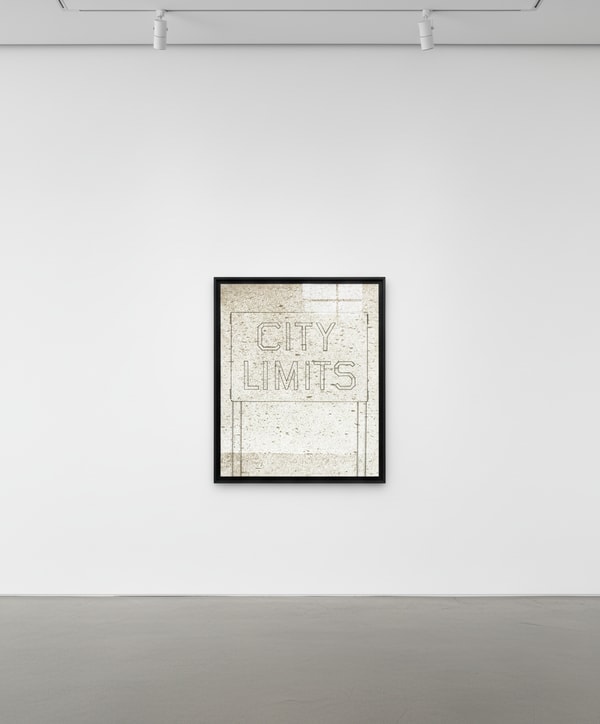 Ed Ruscha - Sign in Mud Storm, 2021, Direct gravure printed in black and brown.