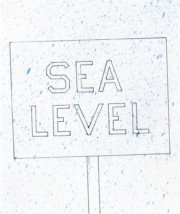 Ed Ruscha - Sign in Rain Storm, 2021