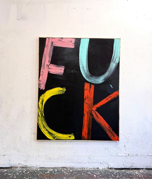 Eric Stefanski - FU, 2026, Acrylic on canvas