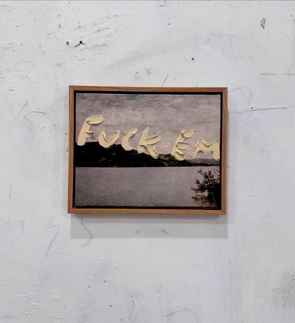 Eric Stefanski - Fuck Em, 2025, Oil on print
