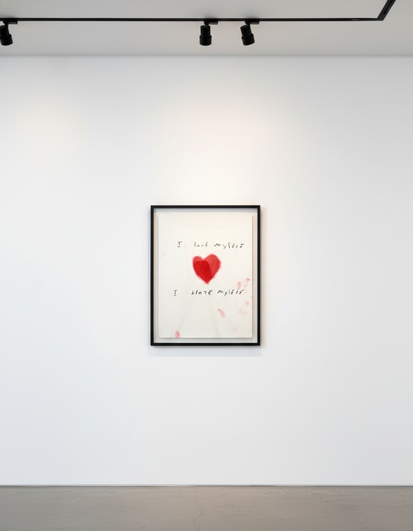 Eric Stefanski - I Love Myself I Hate Myself, 2023, Oil pastel and charcoal on heavyweight paper